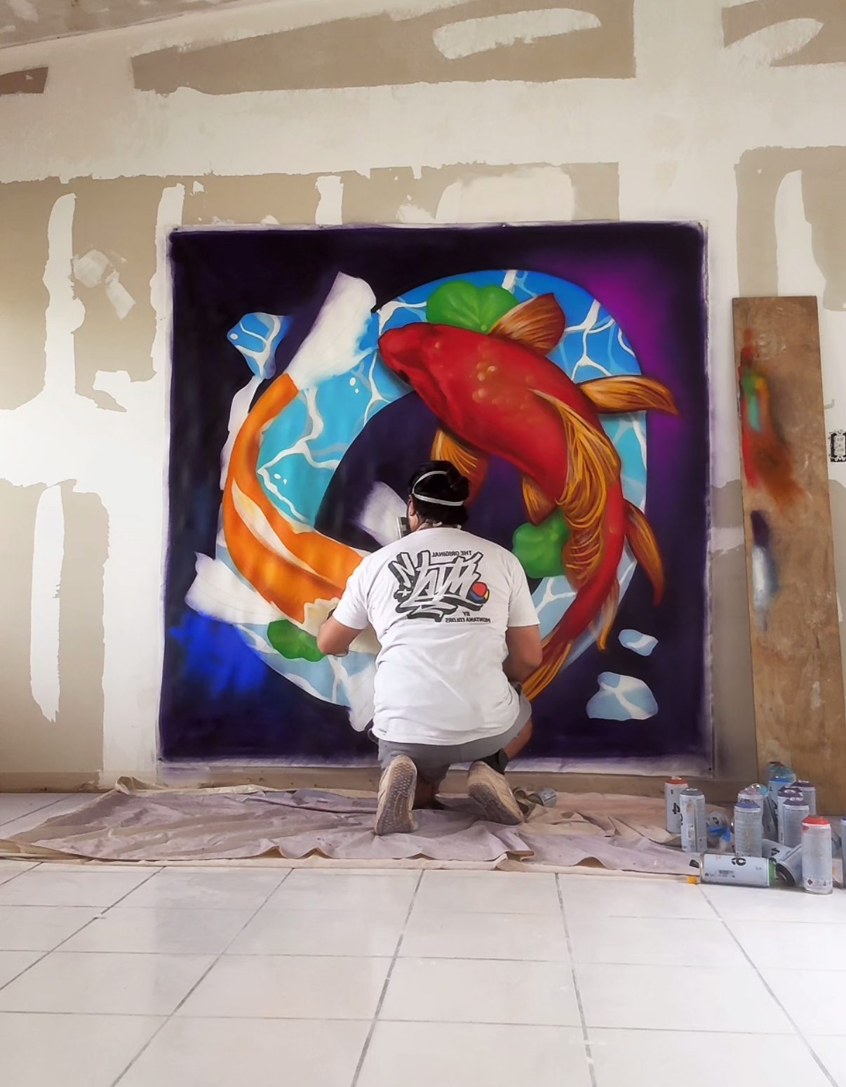 Painting Koi Fish canvas