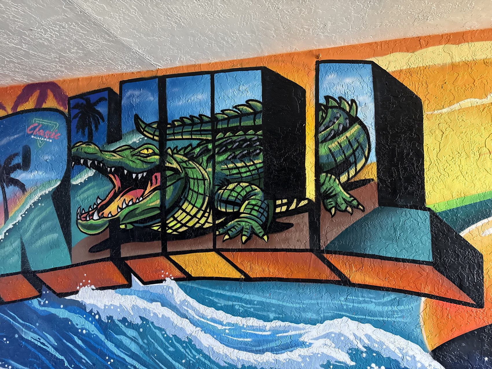 Gator panel, Classic Billiards, Lauderhill