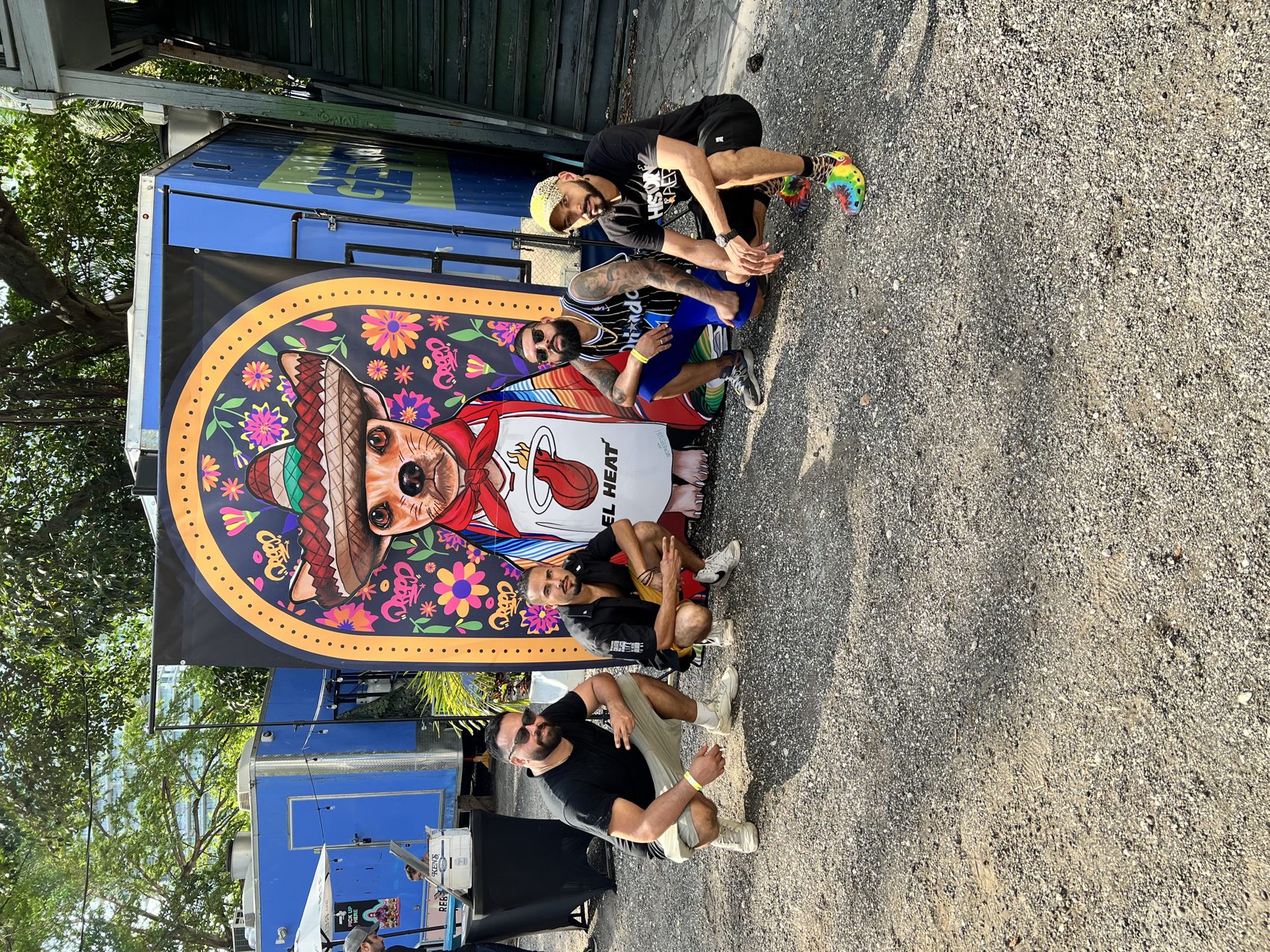 El Heat chihuahua mascot cutout, Cinco de Dade