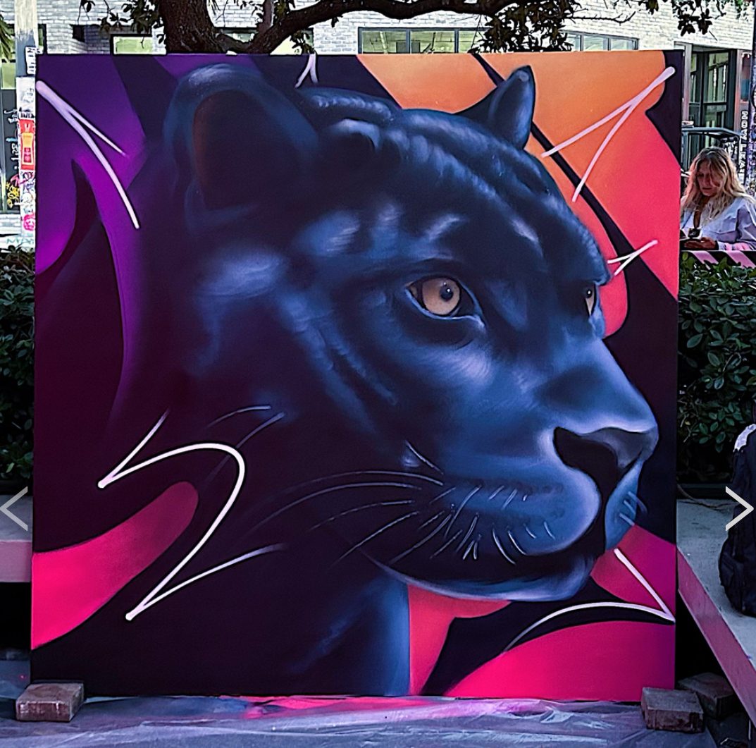 Finished Black Panther canvas