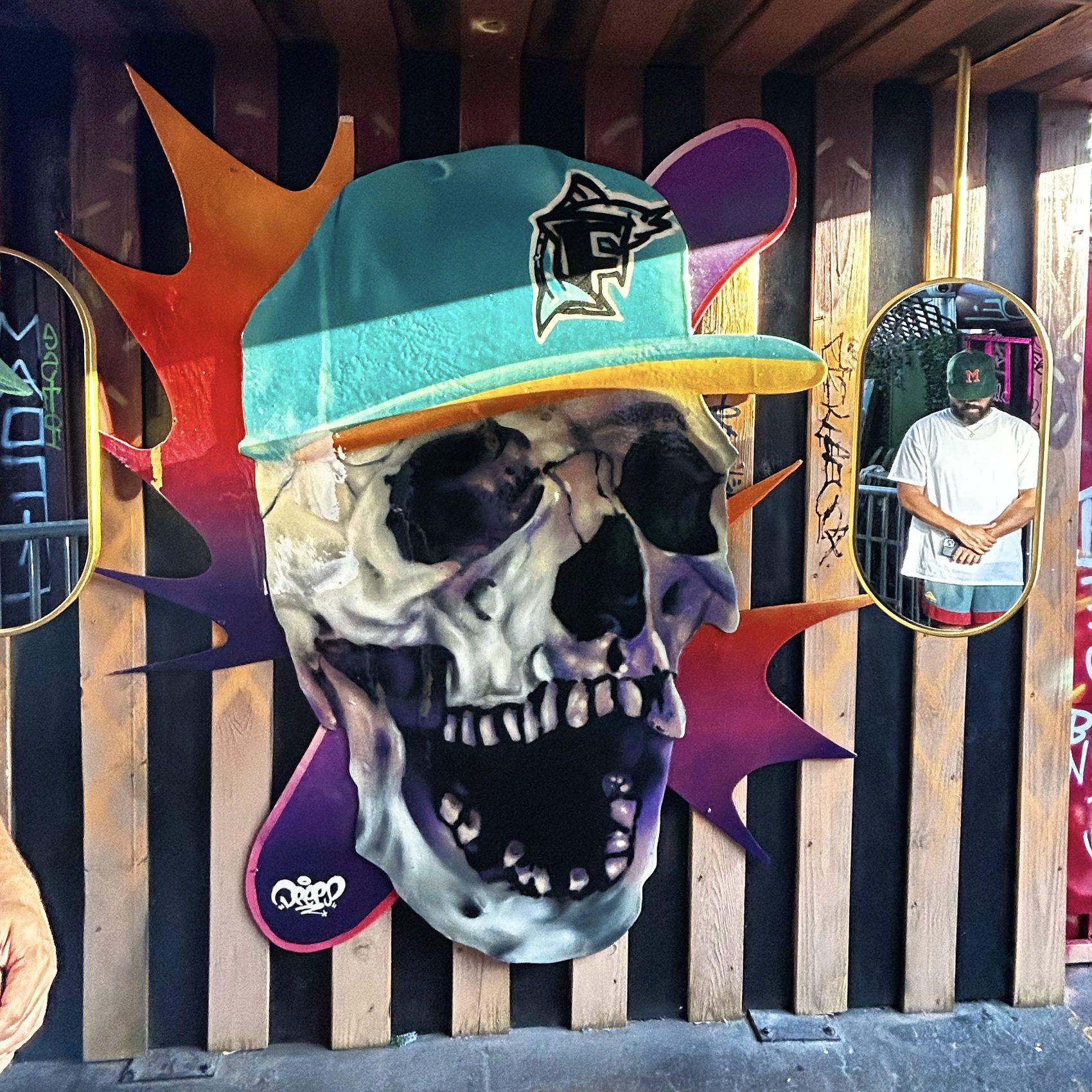Florida Panthers skull mural