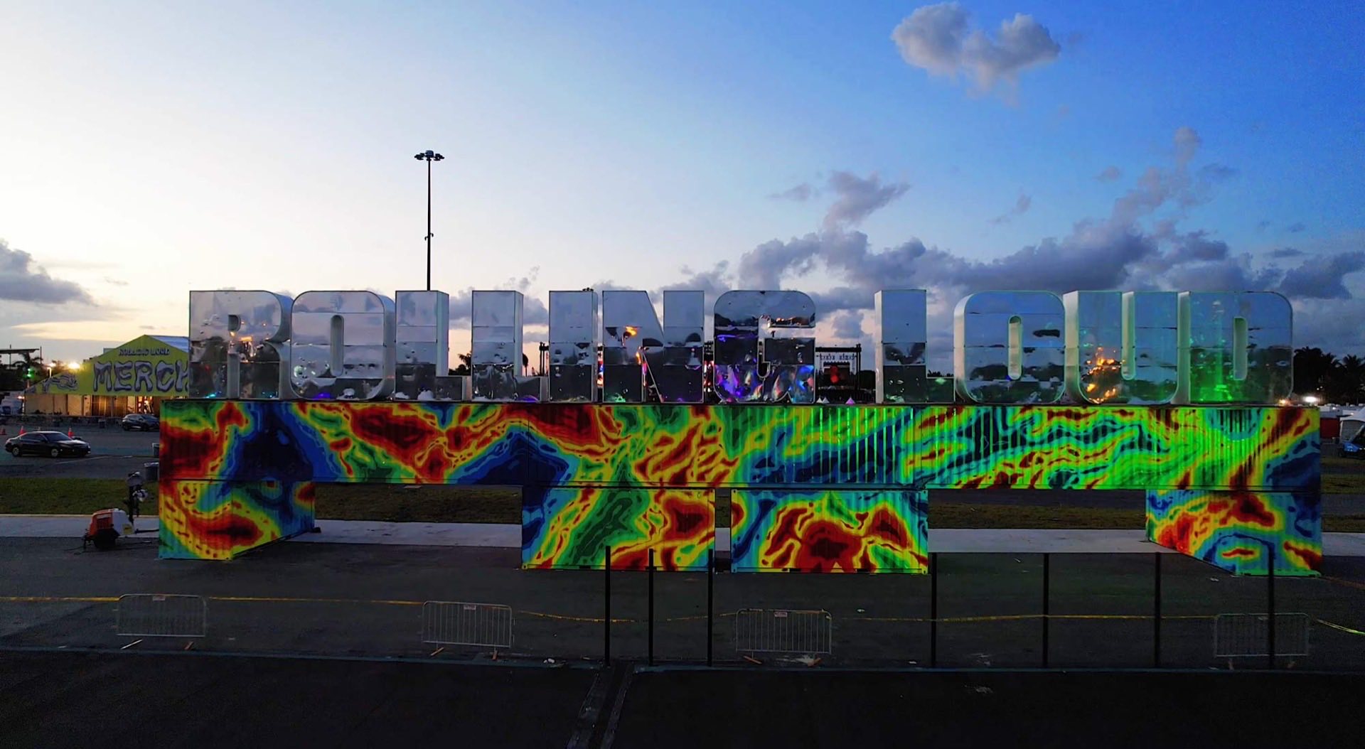 Heat Wave mural, Rolling Loud Miami entrance