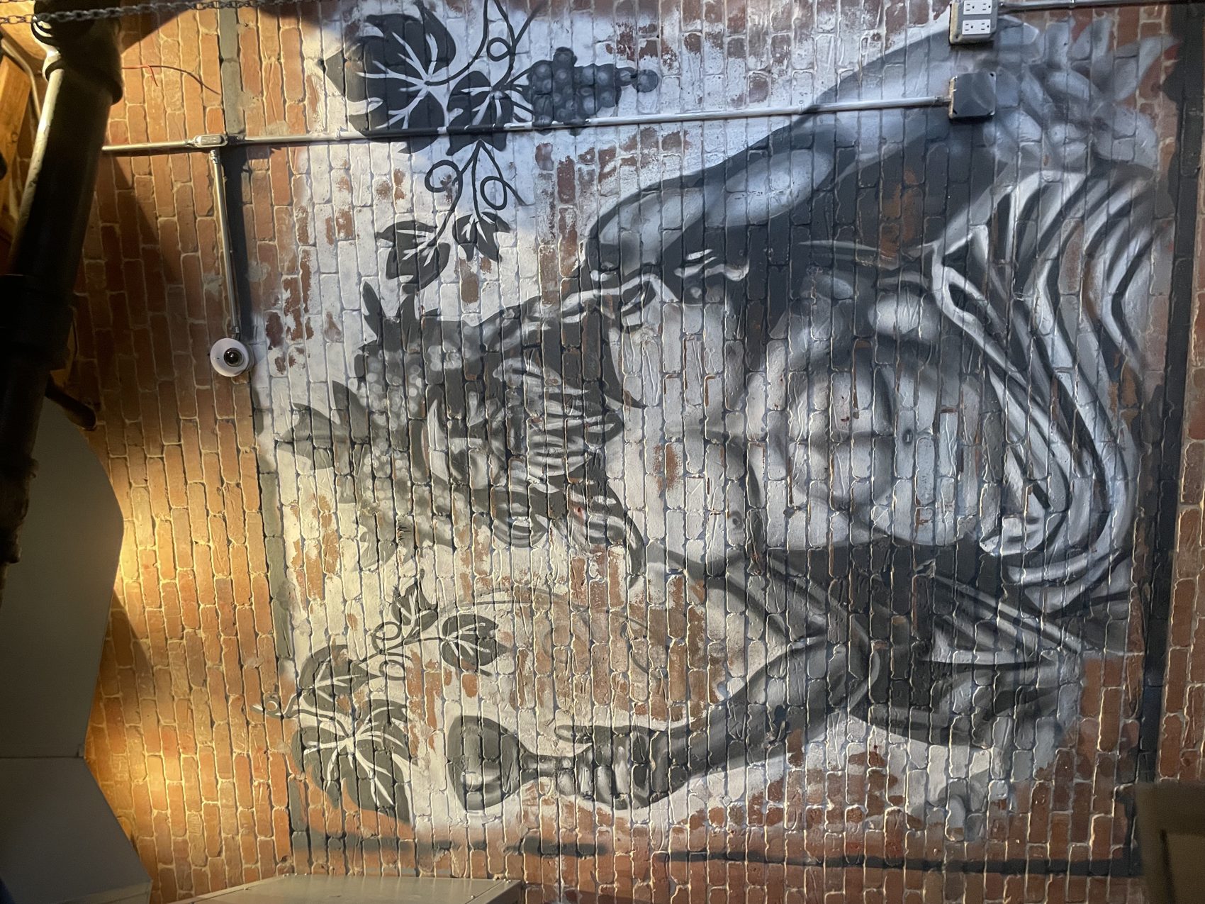 Bacchus mural, Stafili Wine Cafe