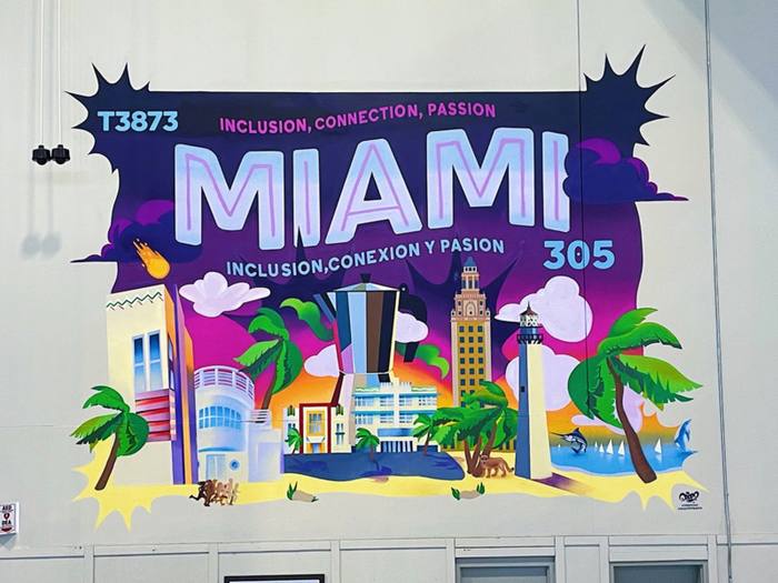 Mural art created for a Target brand activation by DREPS