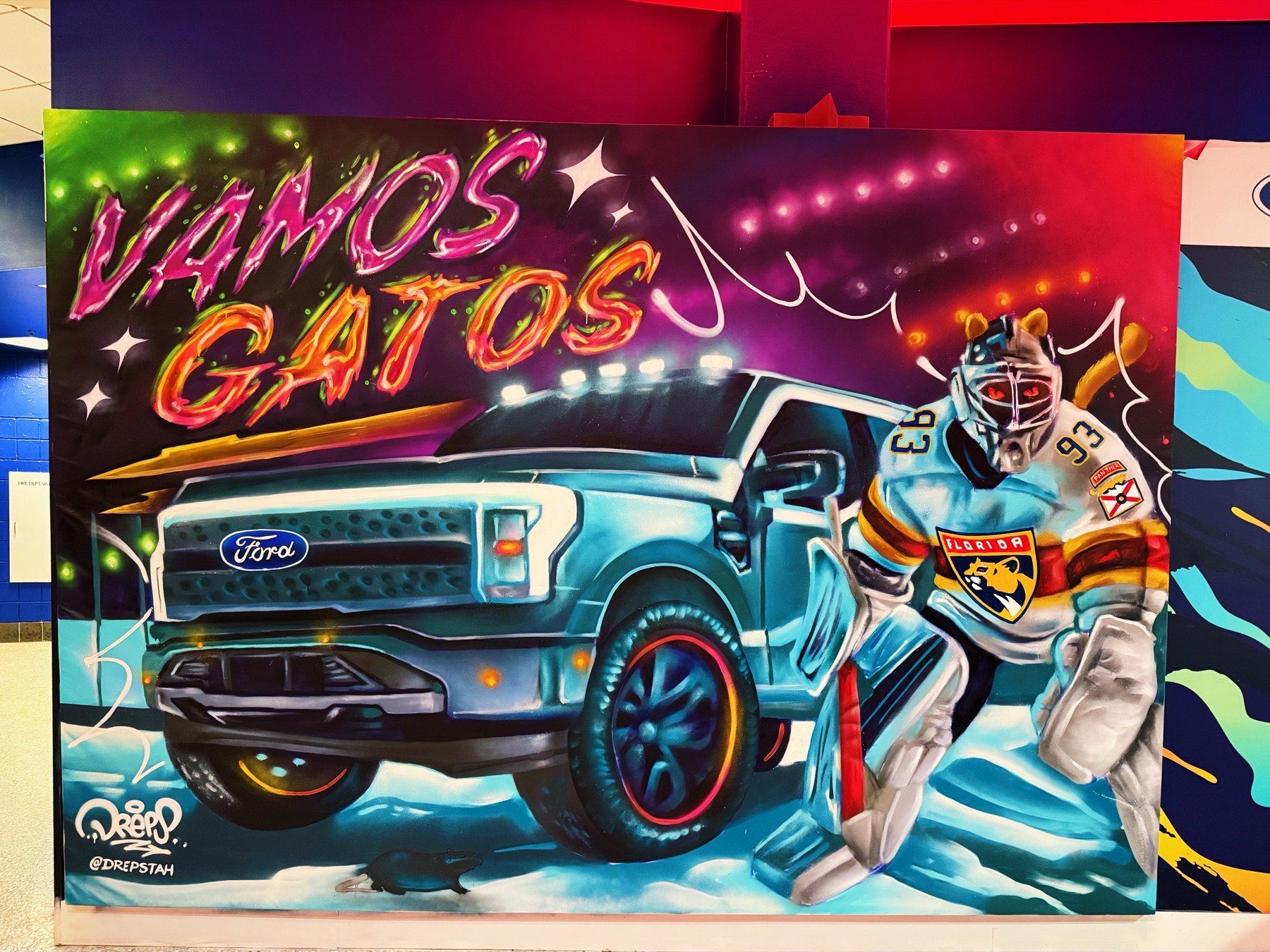 Vamos Gatos mural, Florida Panthers x Ford